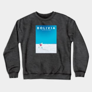 Bolivia Salt Flats Travel Poster Crewneck Sweatshirt